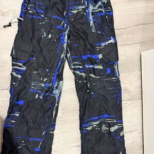 Volcom Black and Blue Cargo Pants